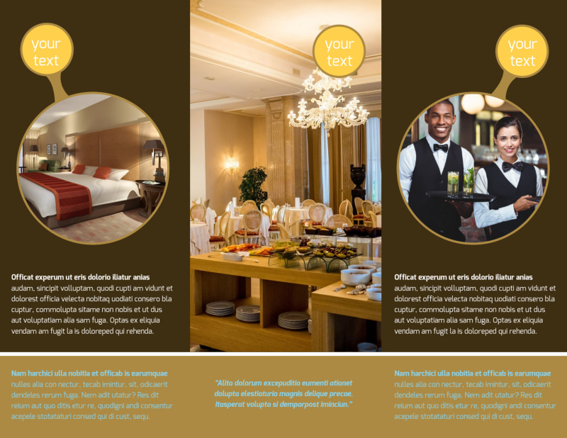 Luxury Hotel Tri-Fold Brochure Template