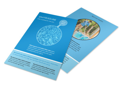 Residential Pool Cleaning Flyer Template 3 preview