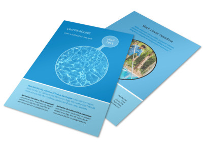 Residential Pool Cleaning Flyer Template preview
