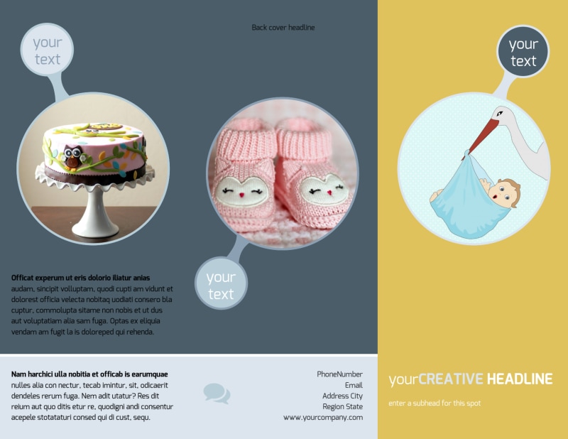 Baby Shower Brochure Template