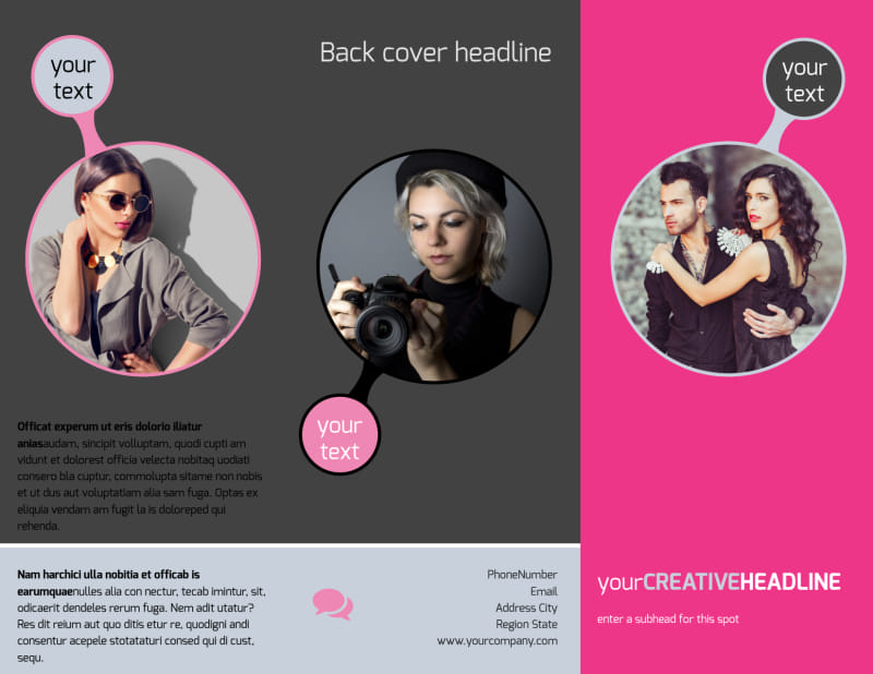Fashion Photography Tri-Fold Brochure Template