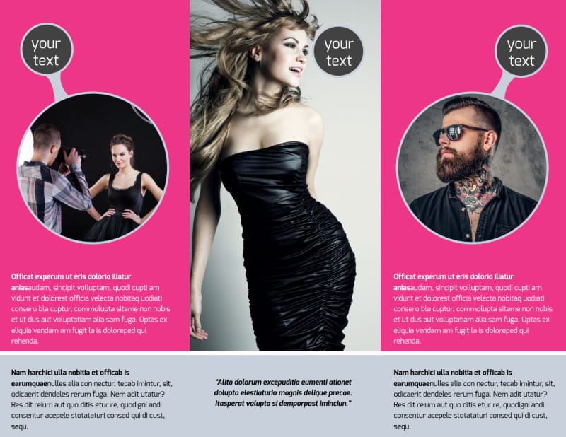 Fashion Photography Tri-Fold Brochure Template