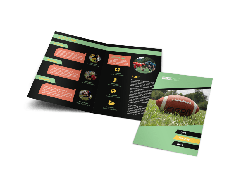 Football Camp Brochure Template Preview 1