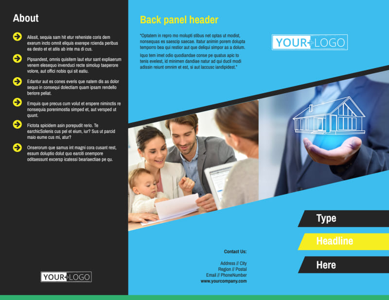 Home Security Systems Tri Fold Brochure Template