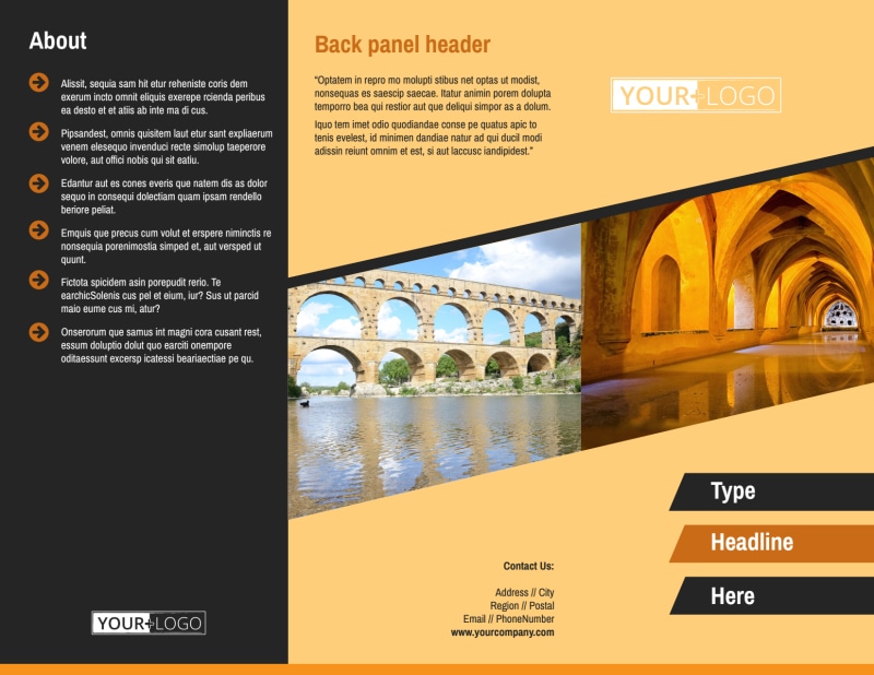 Creative Architecture & Design Tri-Fold Brochure Template