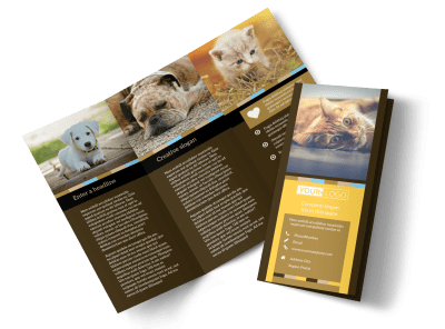 Animal Shelter & Pet Adoption Tri-Fold Brochure Template