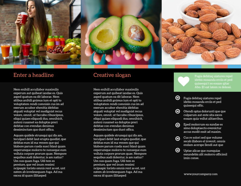 Diet & Nutrition Tri-Fold Brochure Template