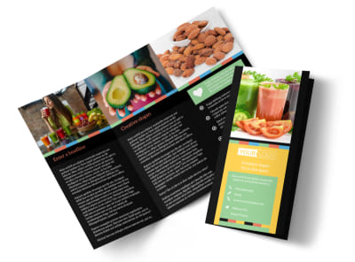 Diet & Nutrition Tri-Fold Brochure Template preview