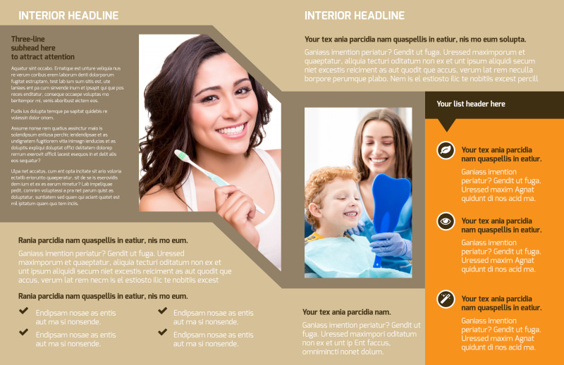 Orthodontist Bi-Fold Brochure Template 2