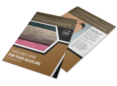 Carpet & Hardwood Flooring Flyer Template preview