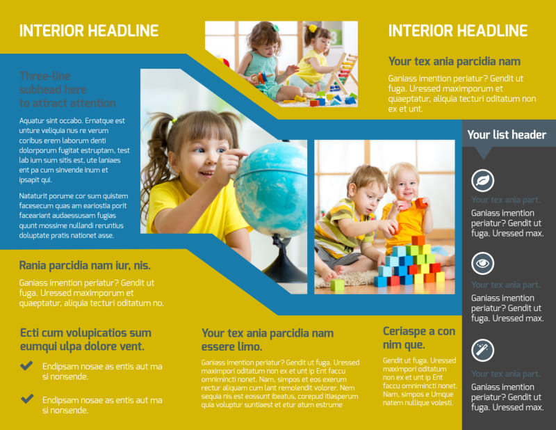 Child Development Tri-Fold Brochure Template