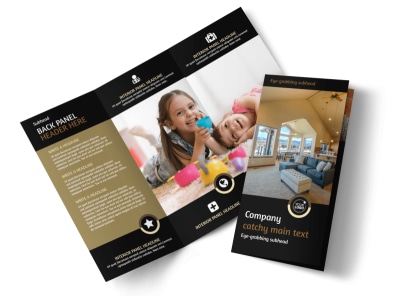 Carpet Cleaning Service Tri-Fold Brochure Template preview