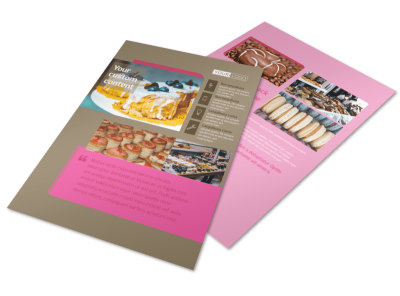 Pastry Catering Flyer Template preview