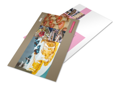 Pastry Catering Postcard Template preview