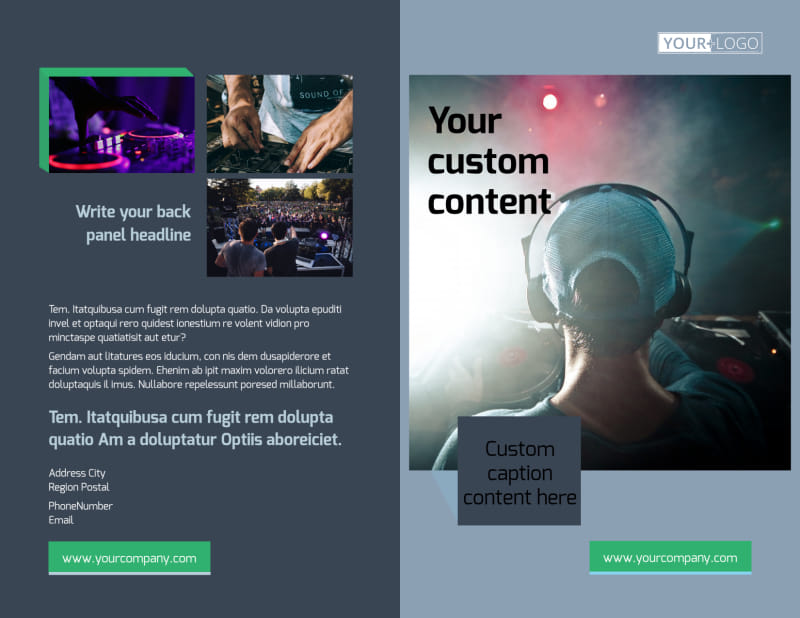 DJ Service Bi-Fold Brochure Template