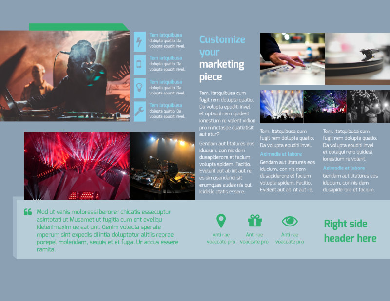 DJ Service Bi-Fold Brochure Template