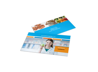 Dietary Guidance Consulting Business Card Template preview