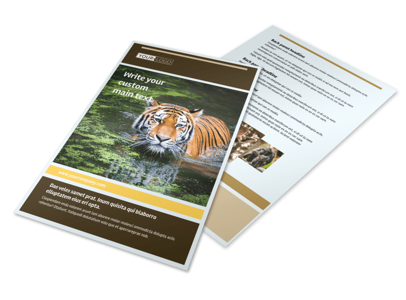 Zoo & Wild Animal Park Flyer Template Preview 1