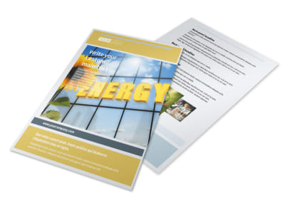 Clean Energy Consultants Flyer Template 3 preview