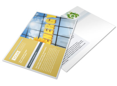 Clean Energy Consultants Postcard Template preview