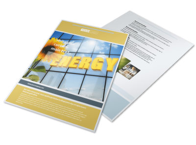 Clean Energy Consultants Flyer Template preview