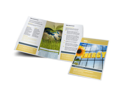 Clean Energy Consultants Bi-Fold Brochure Template preview