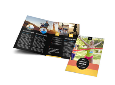 City Running Club Bi-Fold Brochure Template preview