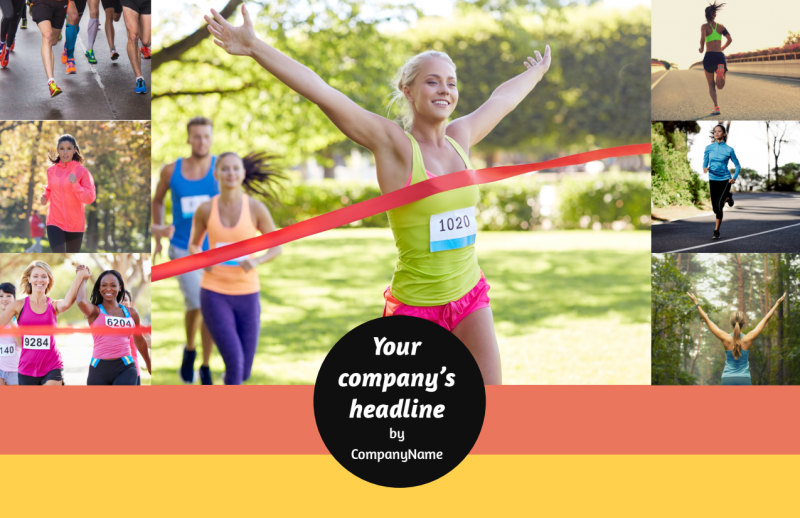 City Running Club Postcard Template