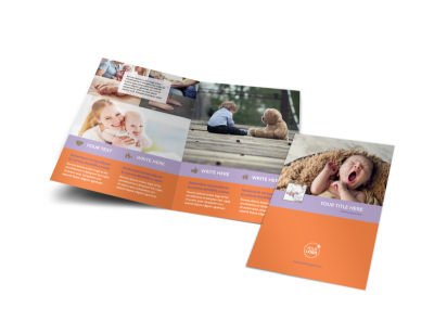 Baby Photography Bi-Fold Brochure Template preview