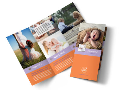 Baby Photography Tri-Fold Brochure Template preview