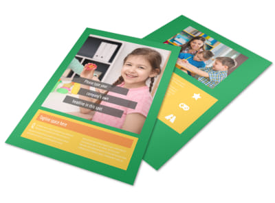 Learning Center & Elementary School Flyer Template preview