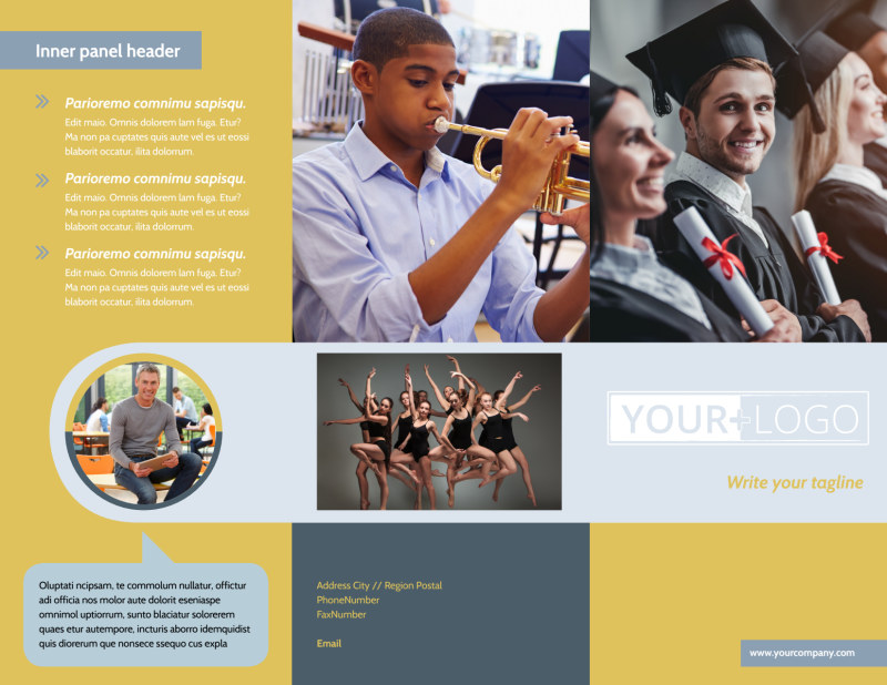 School Event Tri-Fold Brochure Template
