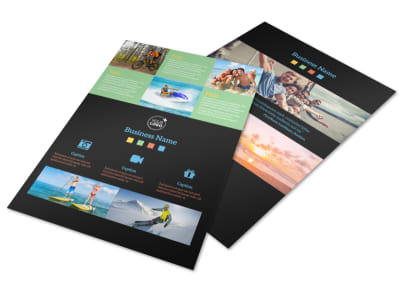 Travel Adventure Activities Flyer Template preview