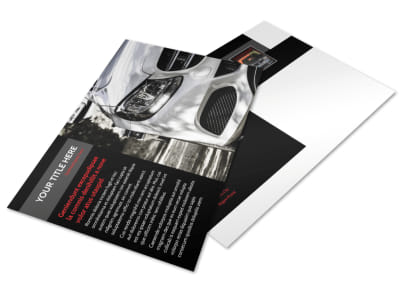 Professional Car Washing Postcard Template preview