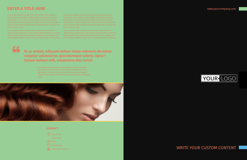 Beauth & Hair Salon Bi-Fold Brochure Template 2