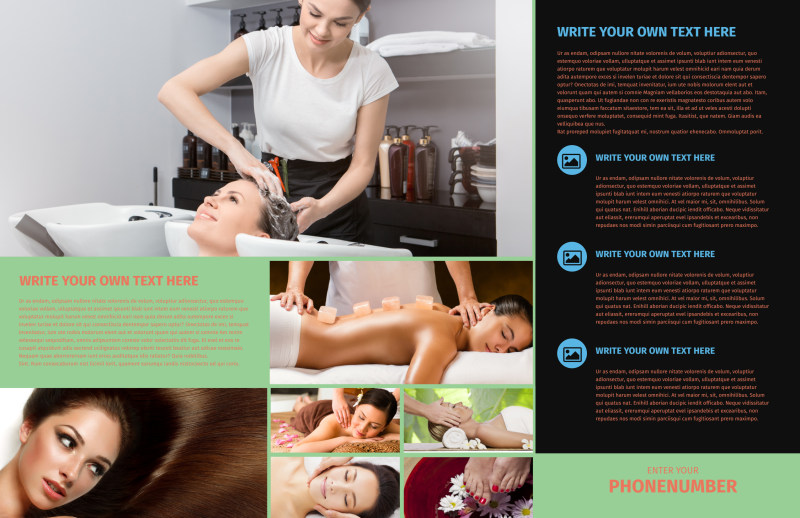 Beauth & Hair Salon Bi-Fold Brochure Template 2