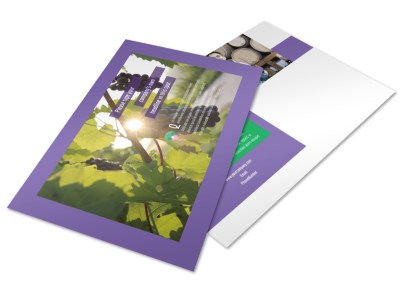 Vineyard & Winery Postcard Template preview