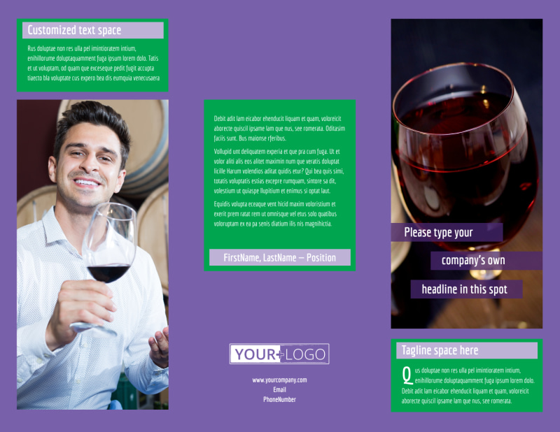 Vineyard & Winery Tri-Fold Brochure Template