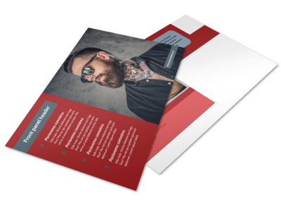 Tattoo Shop Postcard Template preview