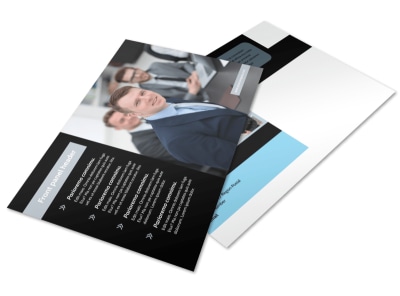 Portfolio Management Postcard Template preview