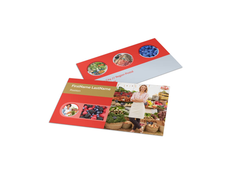 Local Farmers Market Business Card Template Mycreative Local Farmers Market Business Card Template