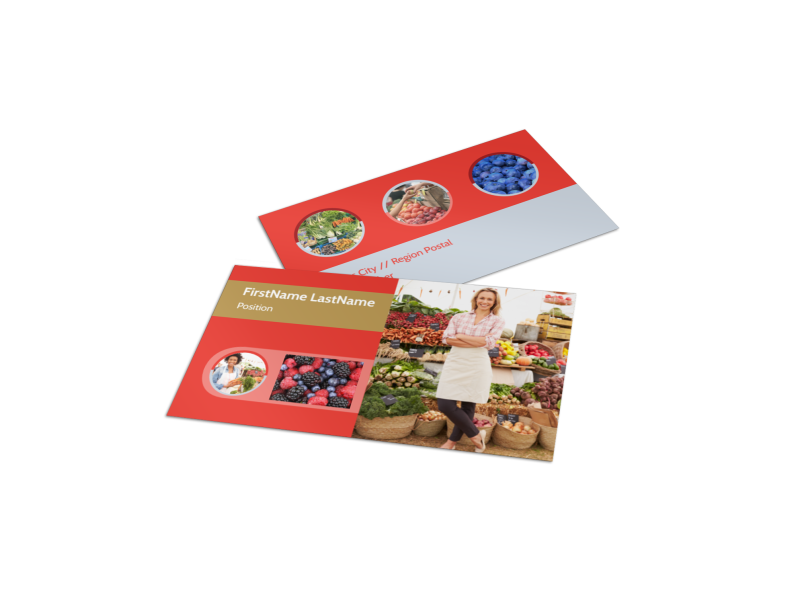 Local Farmers Market Business Card Template | MyCreativeShop
