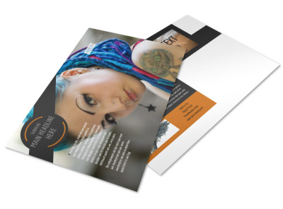 Tattoo & Body Piercing Parlor Postcard Template preview