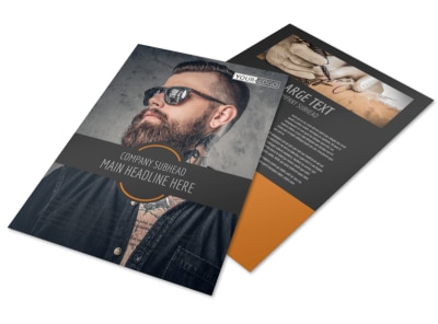 Tattoo & Body Piercing Parlor Flyer Template preview