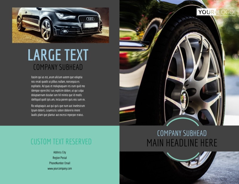 Tire Store Bi-Fold Brochure Template