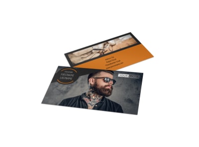 Tattoo & Body Piercing Parlor Business Card Template preview