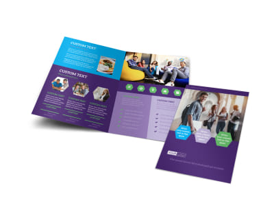 Student Accommodations Bi-Fold Brochure Template preview