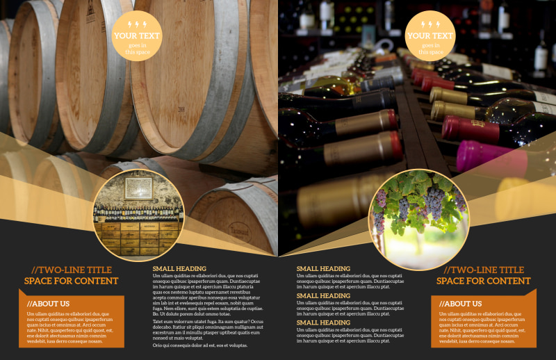 Wine Tour Bi-Fold Brochure Template 2