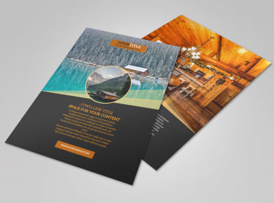 Lake Front Resort Flyer Template preview