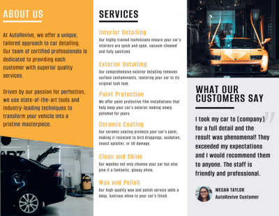Auto Detailing Brochure Template Preview 2
